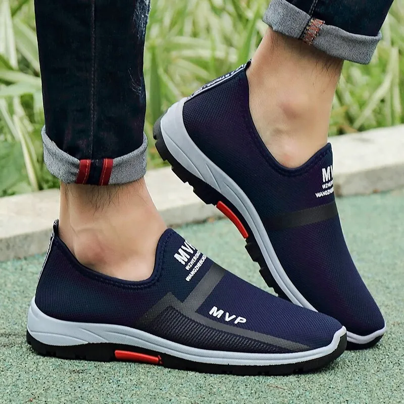 Men Casual Fashion Slip On Mesh Lightweight Sneakers