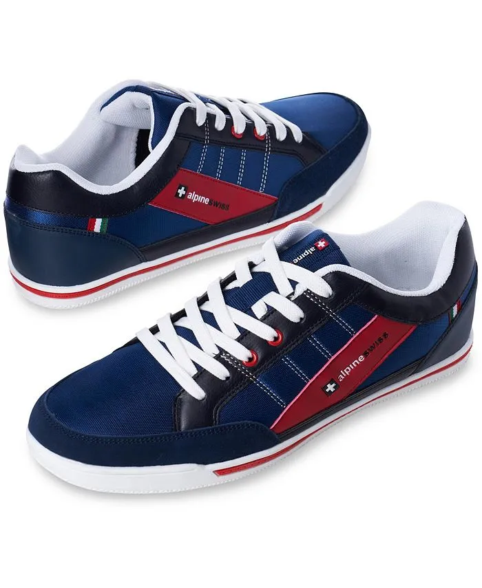 Men's Retro Fashion Tennis Sneakers Casual Sports Shoes Alpine Swiss blue