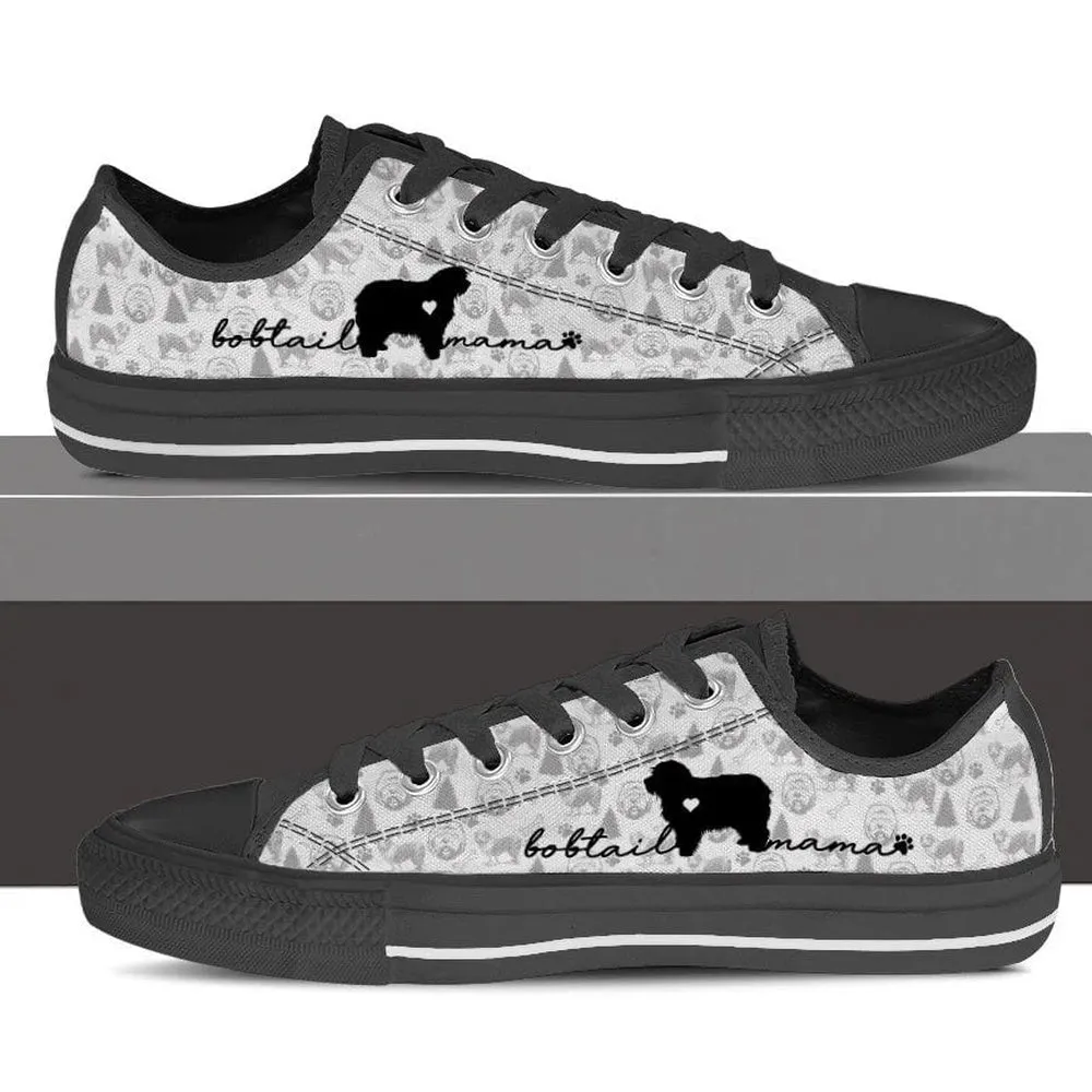 Old English Sheepdog Low Top Shoes - Dog Walking Shoes Men Women, Dog Printed Shoes, Canvas Shoes For Men, Women