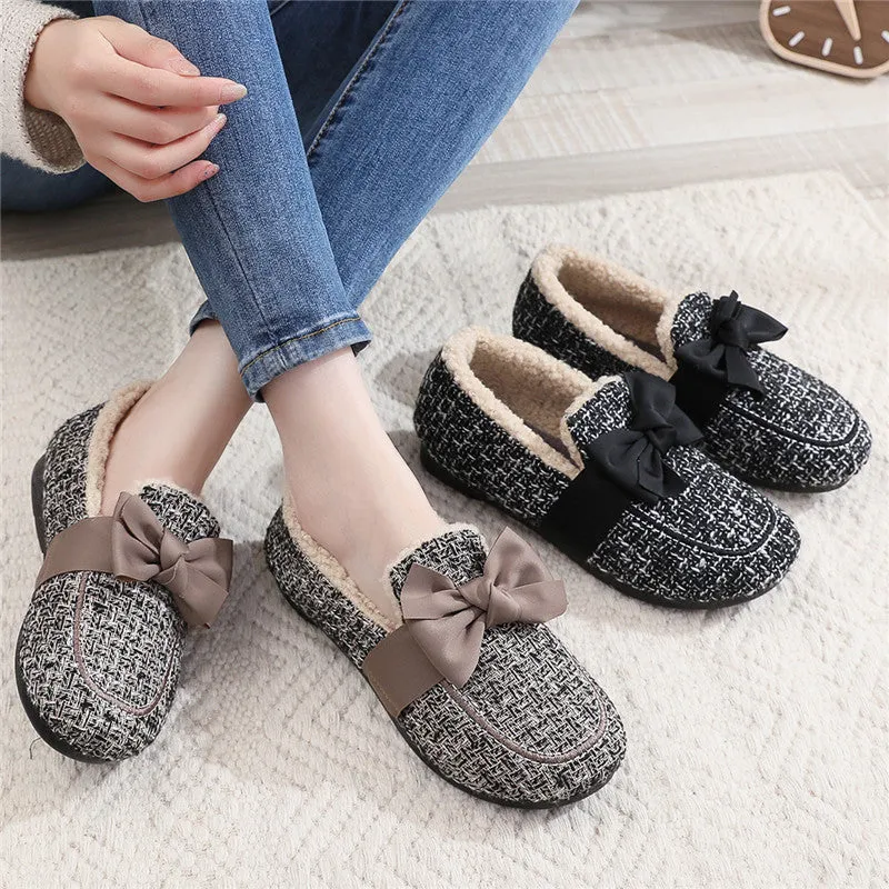 Owlkay Winter Fashionable Fleece-Lined Warm Furry Shoes