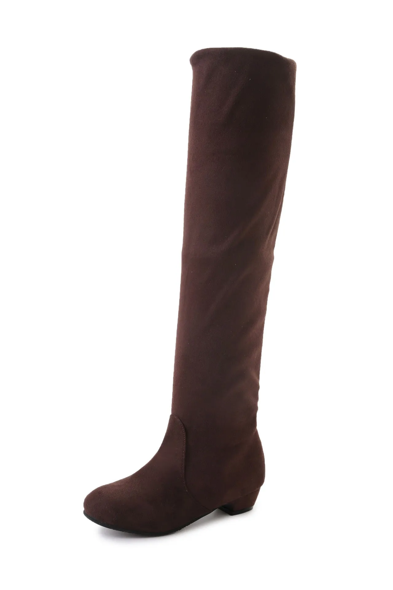 Owlkay Women's Winter Fashionable Versatile Over-the-Knee Boots