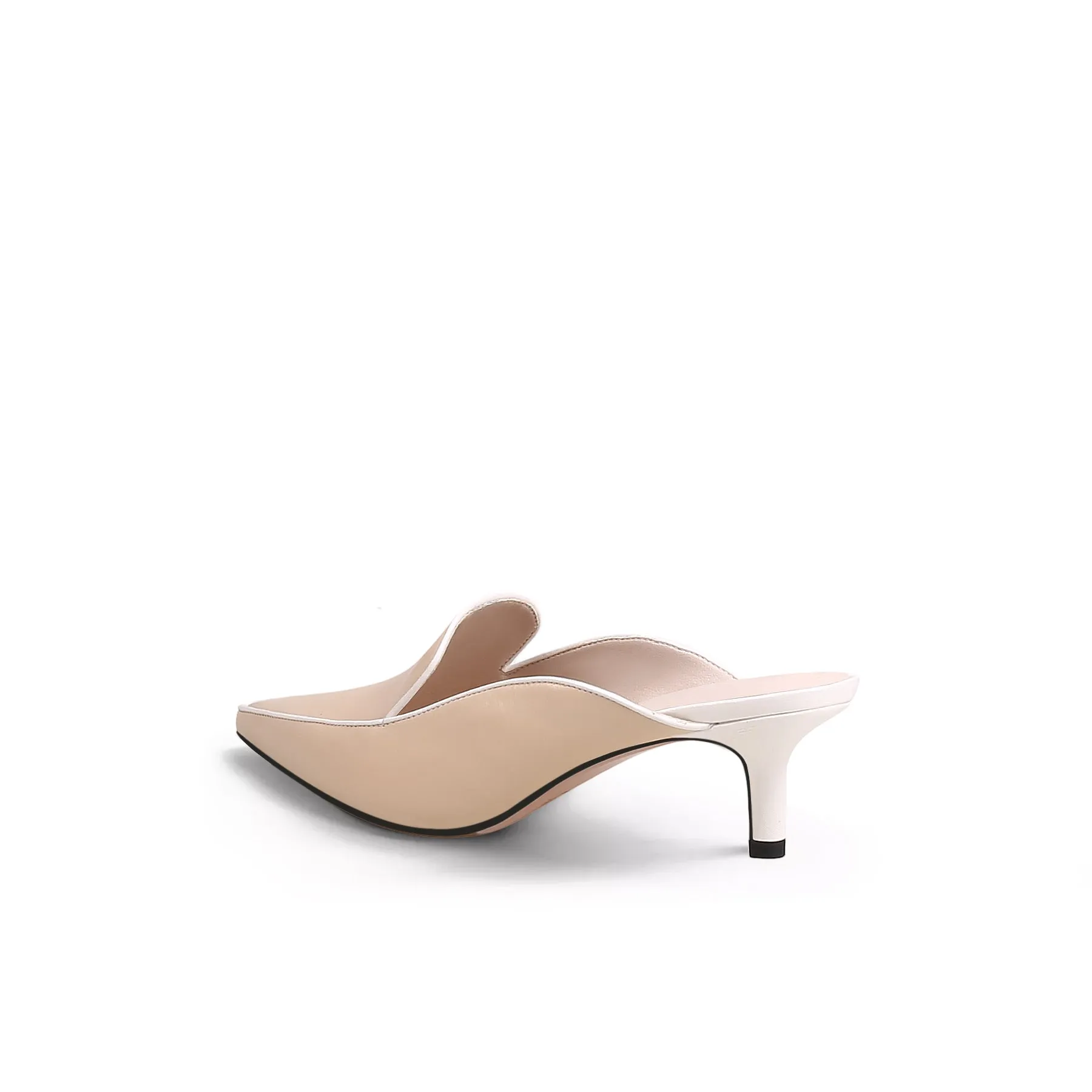 Pointed Toe Kitten Mules