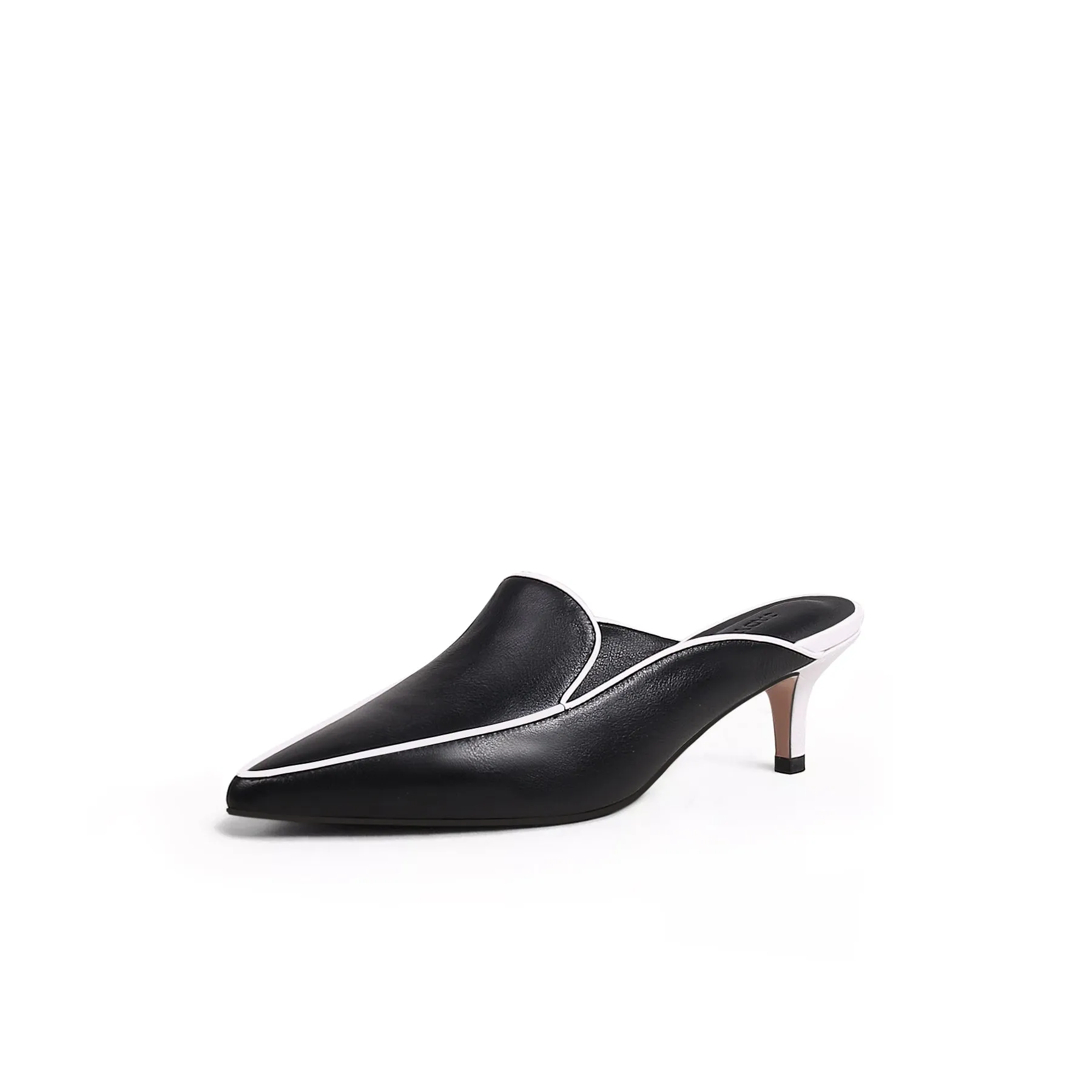 Pointed Toe Kitten Mules