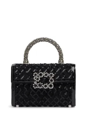 Roger Vivier   Mini Envelope embroidered top handle bag 