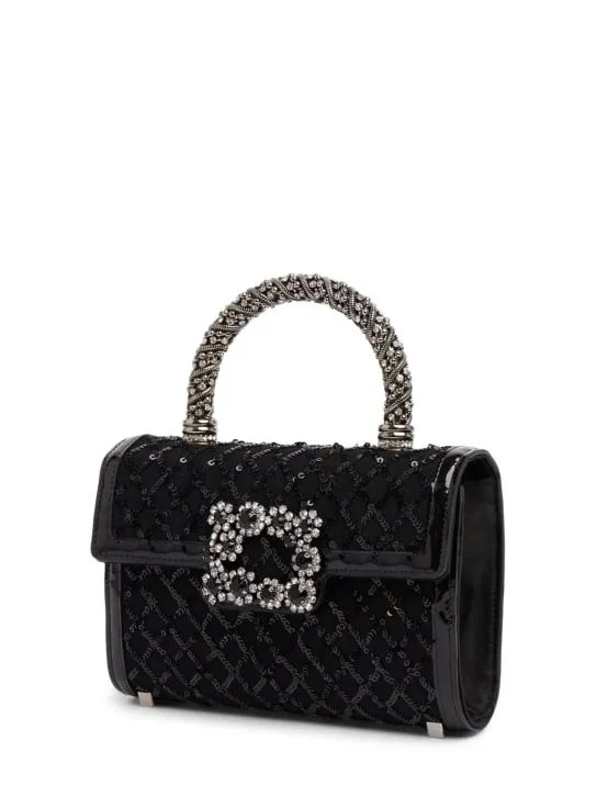 Roger Vivier   Mini Envelope embroidered top handle bag 