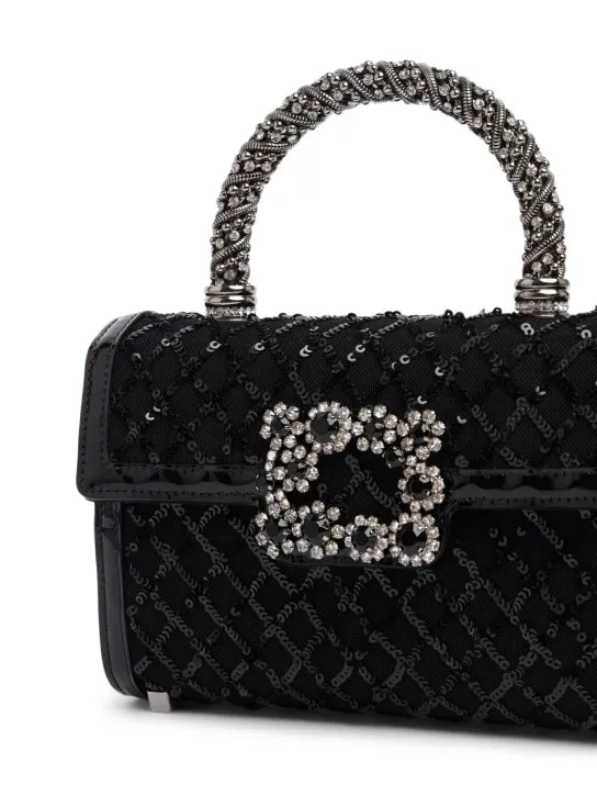 Roger Vivier   Mini Envelope embroidered top handle bag 