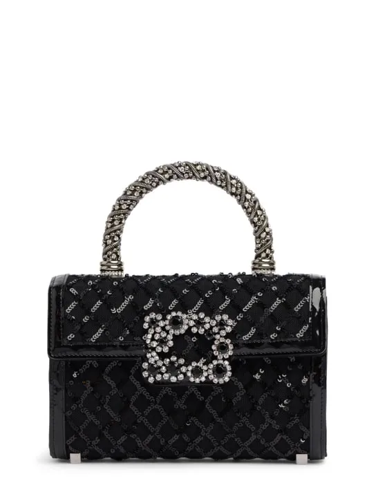 Roger Vivier   Mini Envelope embroidered top handle bag 