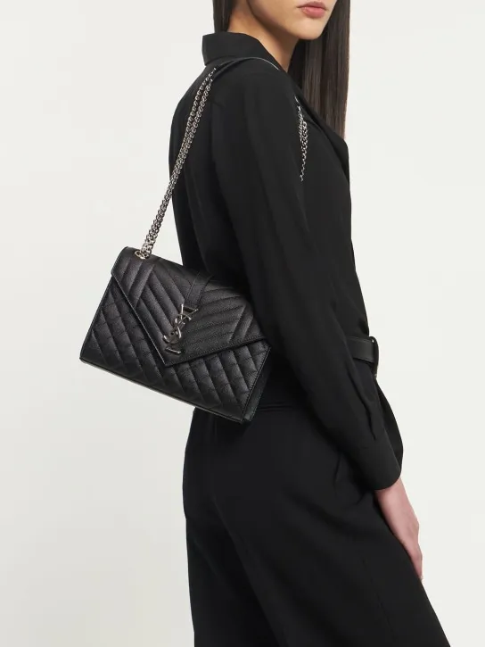 Saint Laurent   Envelope leather shoulder bag 