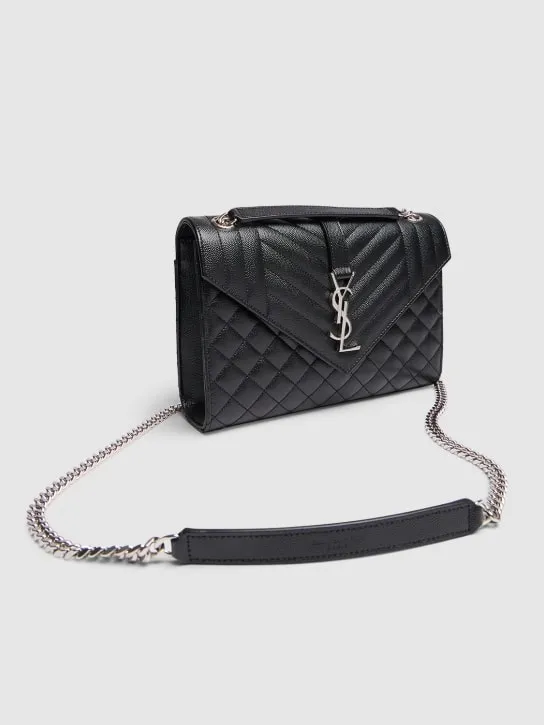 Saint Laurent   Envelope leather shoulder bag 