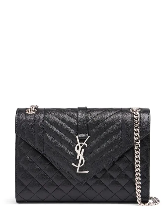 Saint Laurent   Envelope leather shoulder bag 