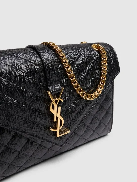 Saint Laurent   Medium Envelope quilted leather bag 