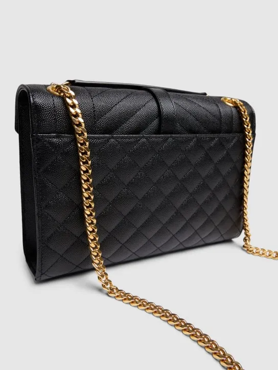 Saint Laurent   Medium Envelope quilted leather bag 