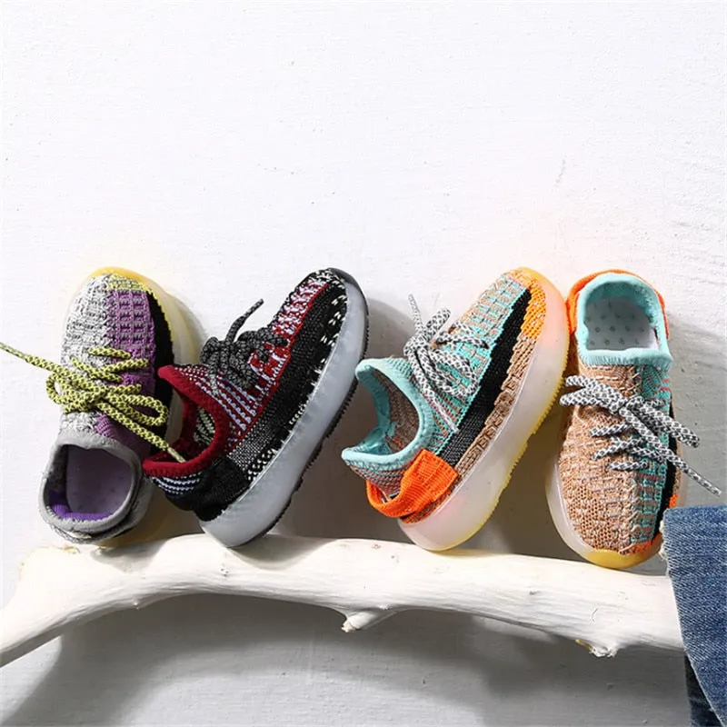 Trendy Toddler Sneakers , Color - Blue orange