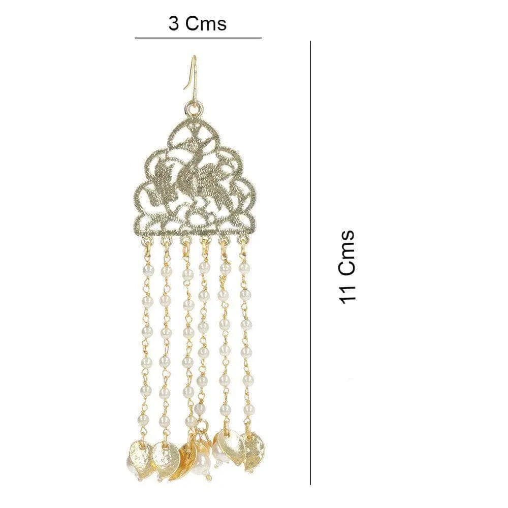 Triangular Tassel Hook Earrings