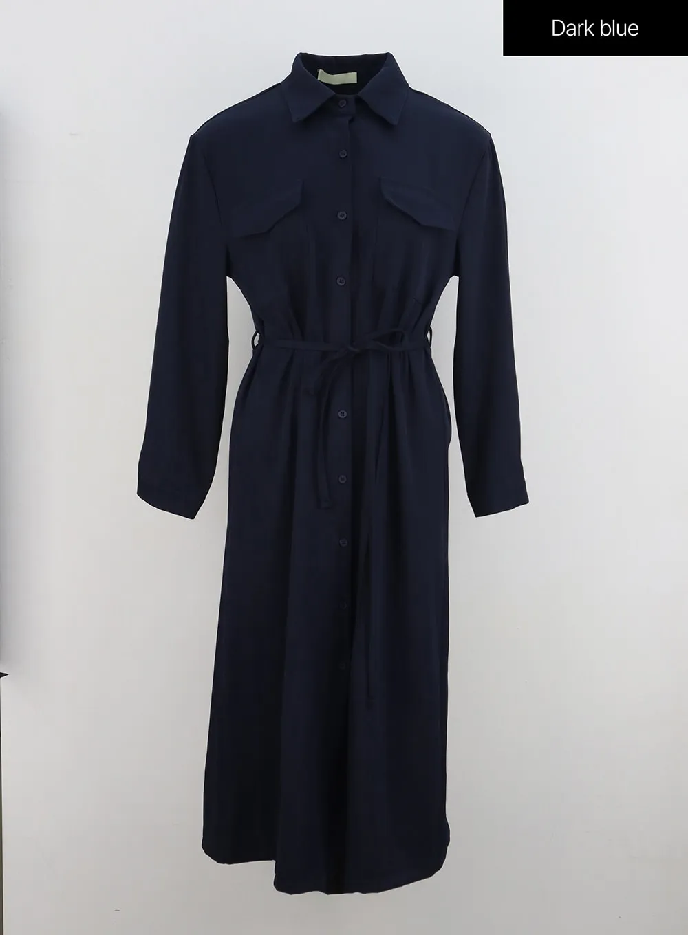 Waist Detail Maxi Shirt Dress IY331