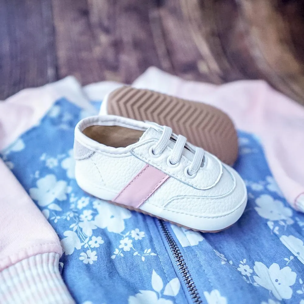 White and Pink Love Bug Sneaker