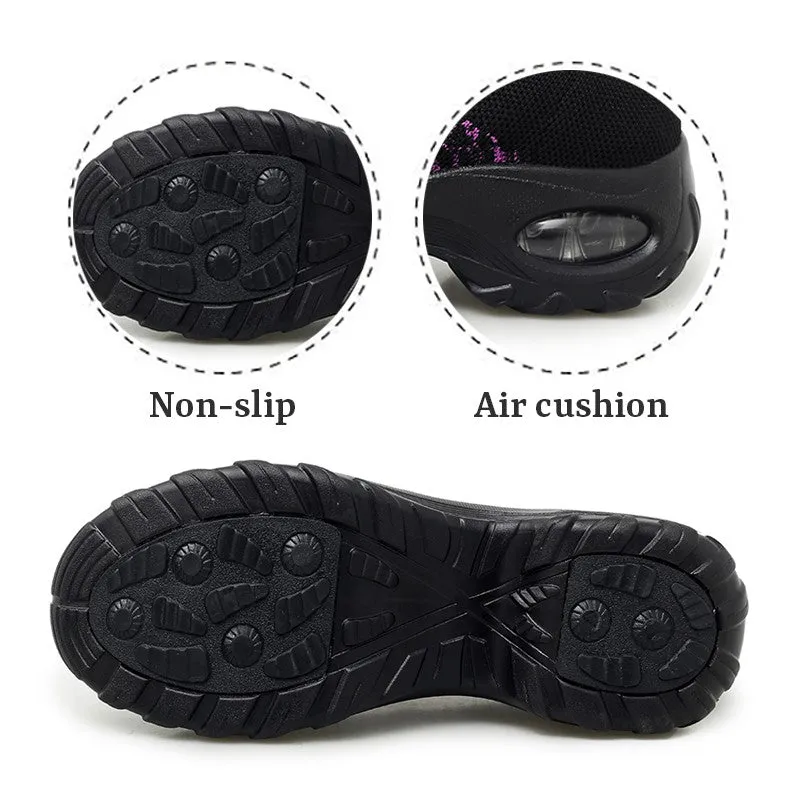 Women's air cushion elastic slip resistant leisure sneakers